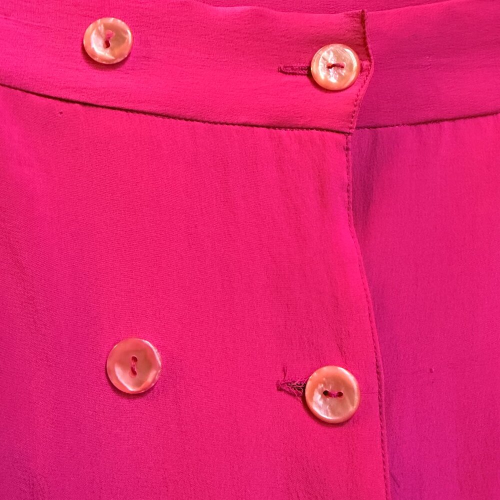 Vintage Silk Pink Midi Skirt - Picture 3 of 5